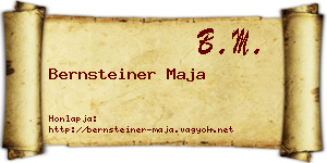 Bernsteiner Maja névjegykártya